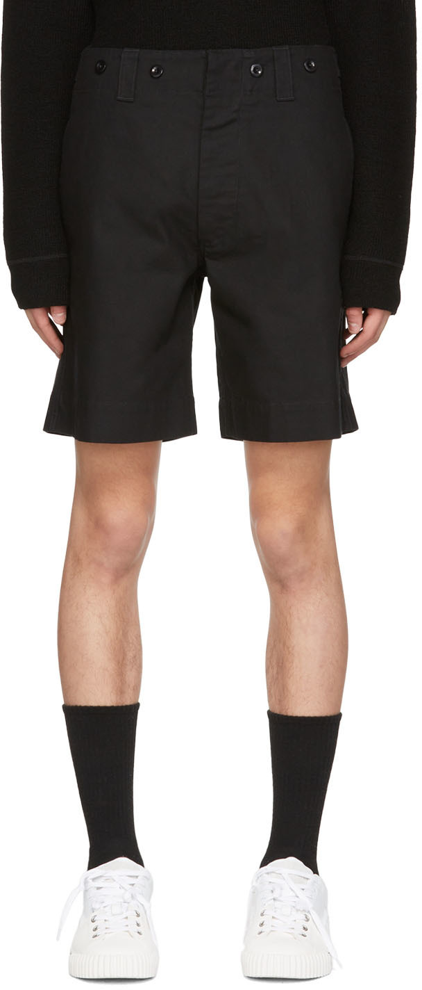 MHL by Margaret Howell Black Cotton Shorts MHL by Margaret Howell