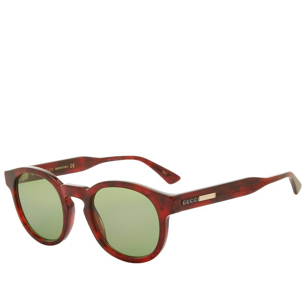 round frame acetate sunglasses gucci