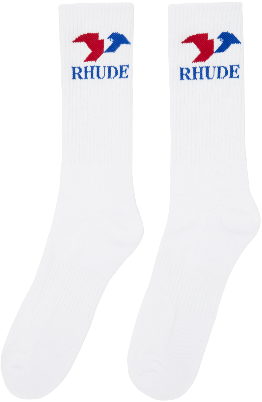 rhude socks blue