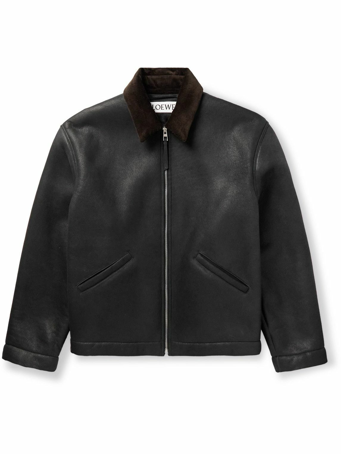 Loewe - Corduroy-Trimmed Shearling Jacket - Black Loewe