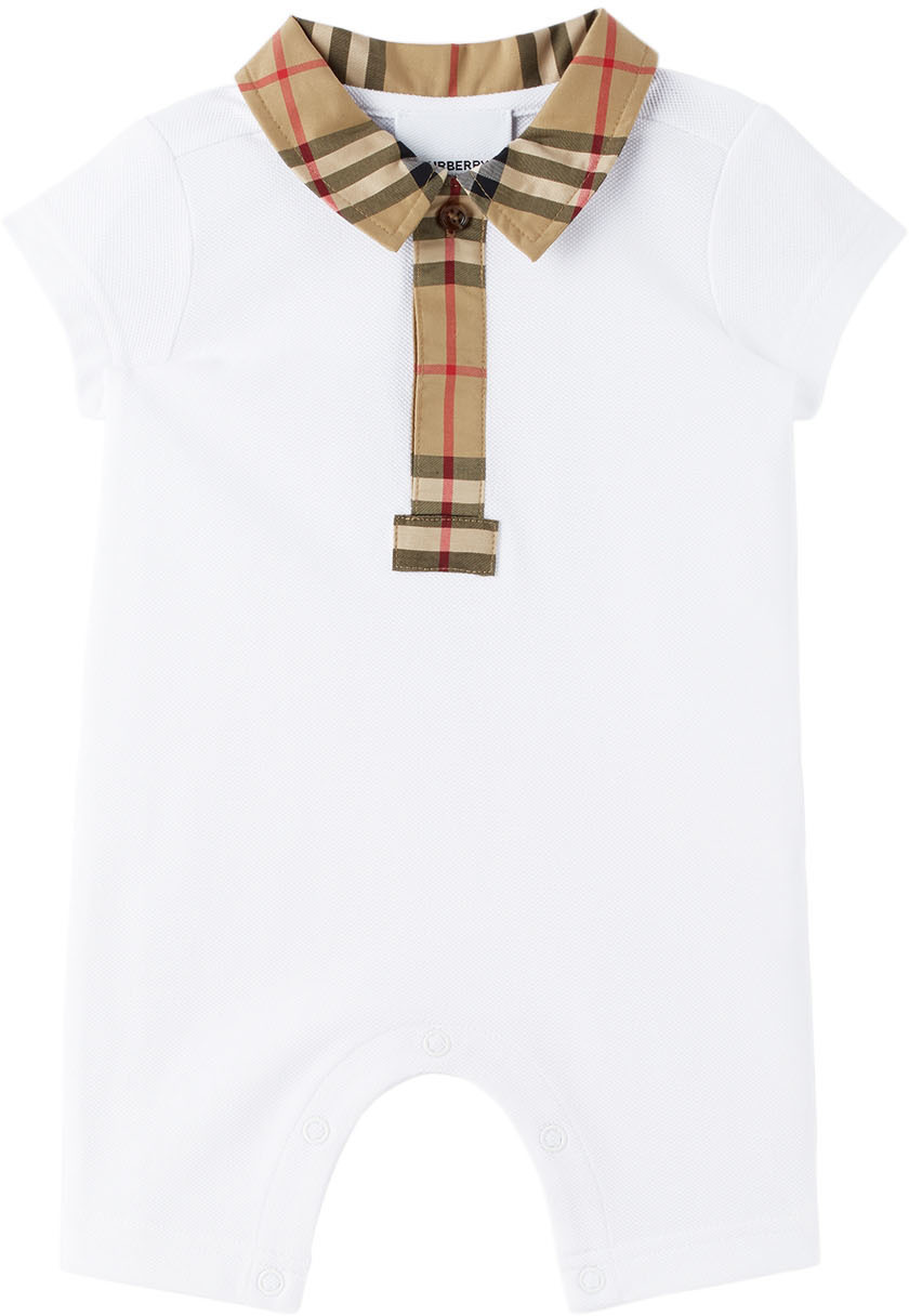 Photo: Burberry Baby White Check Playsuit