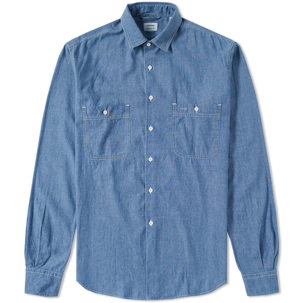 Aspesi Chambray Work Shirt Aspesi