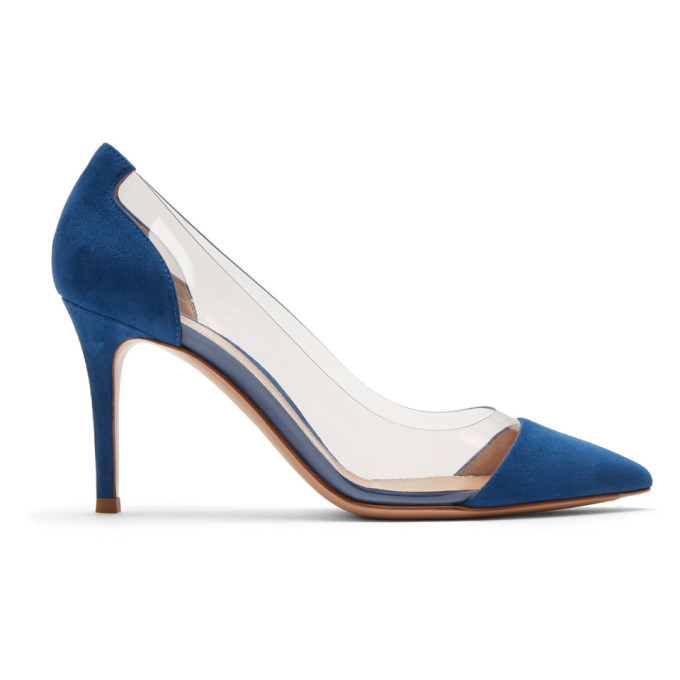 gianvito rossi blue suede pumps