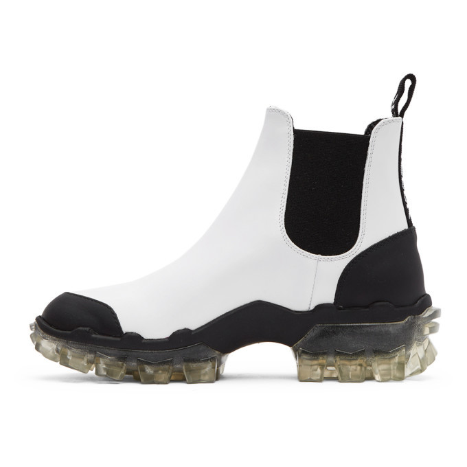 moncler hanya patent chelsea boots