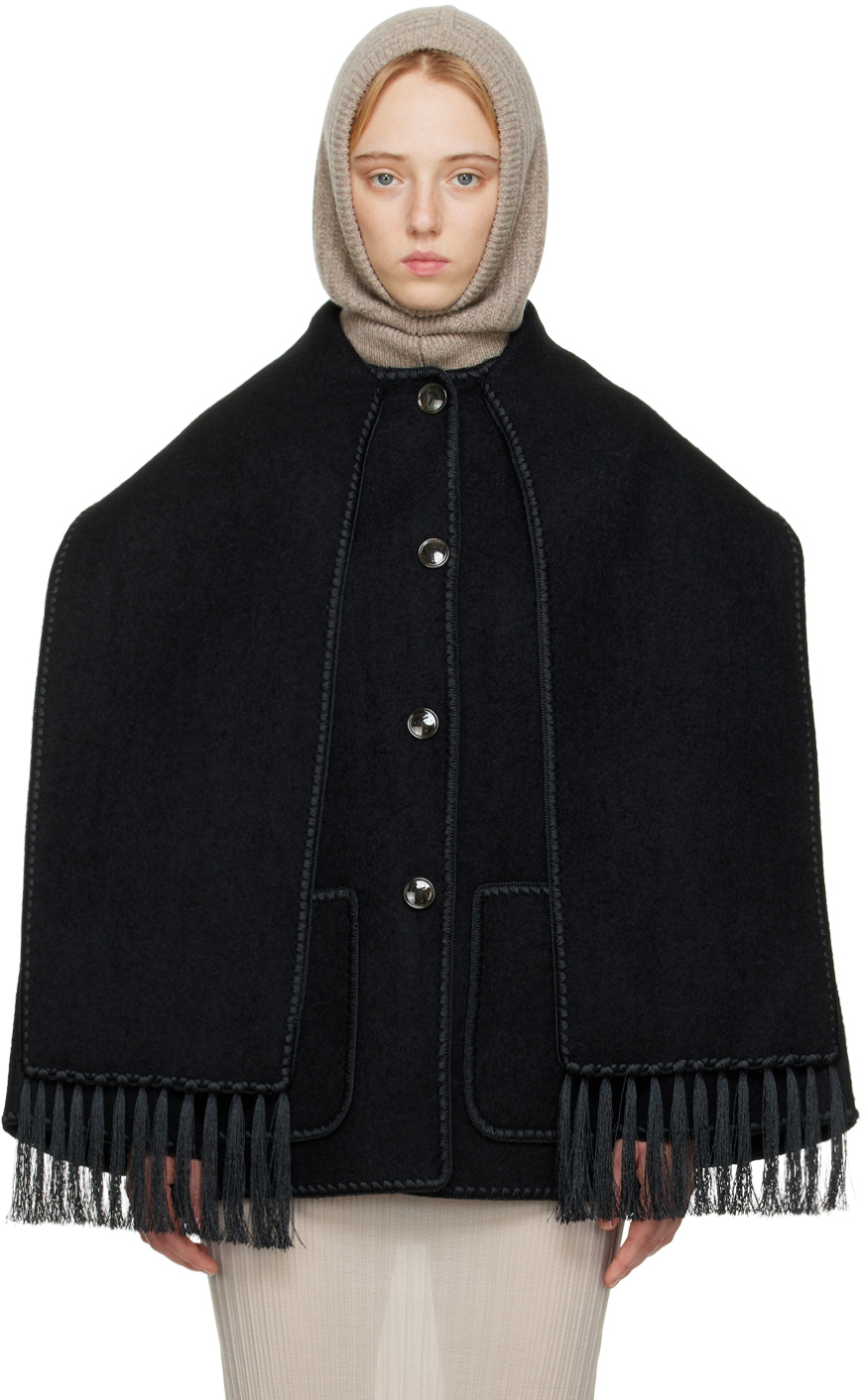 embroidered scarf jacket