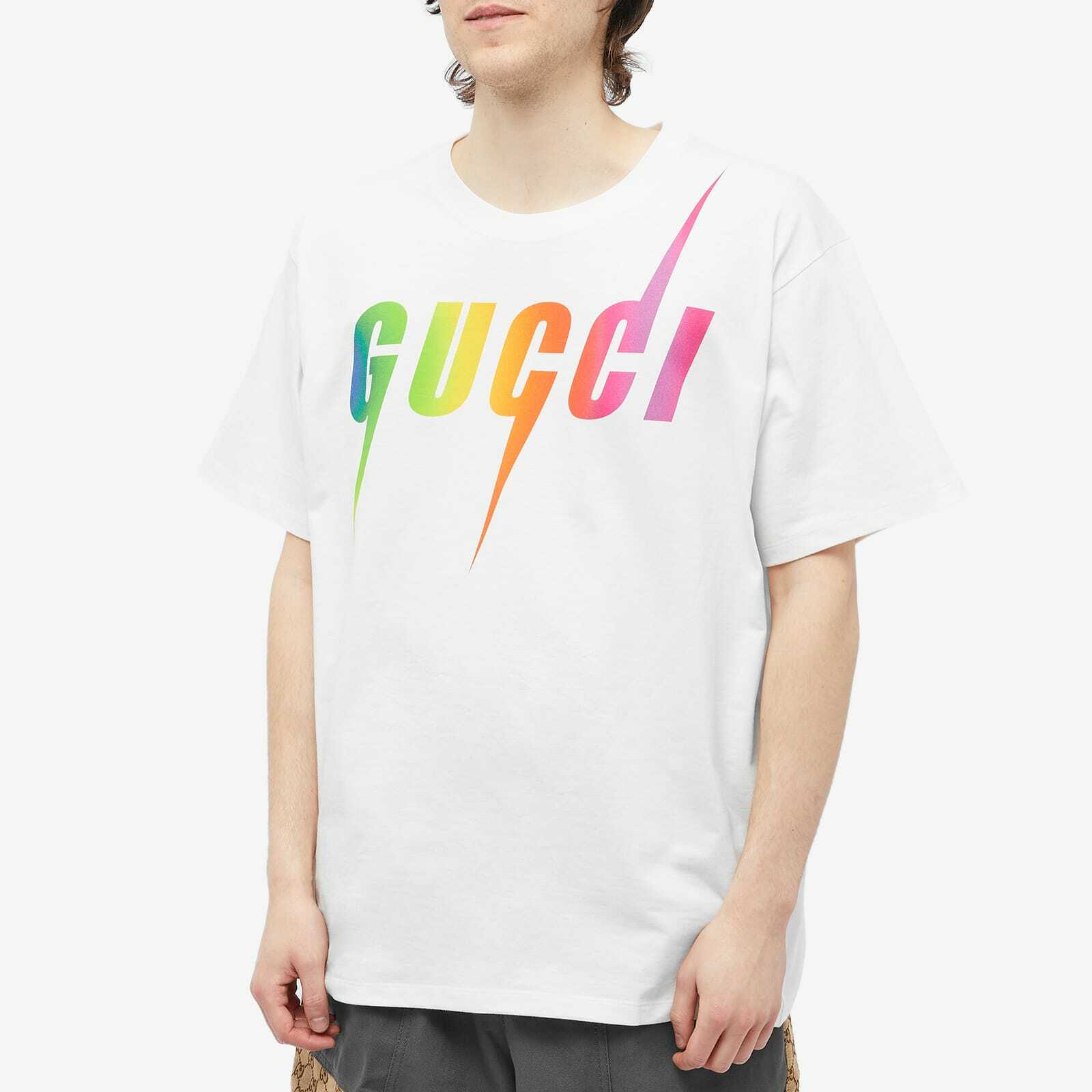 Gucci Men's Rainbow Blade T-Shirt in Sunlight Gucci