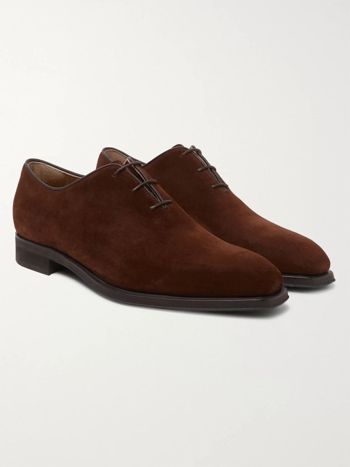 Berluti - Alessandro Infini Leather-Trimmed Suede Oxford Shoes