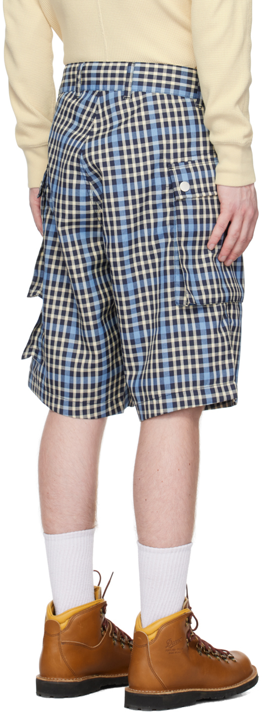 Nigel Cabourn Blue 4 Tool Shorts Nigel Cabourn
