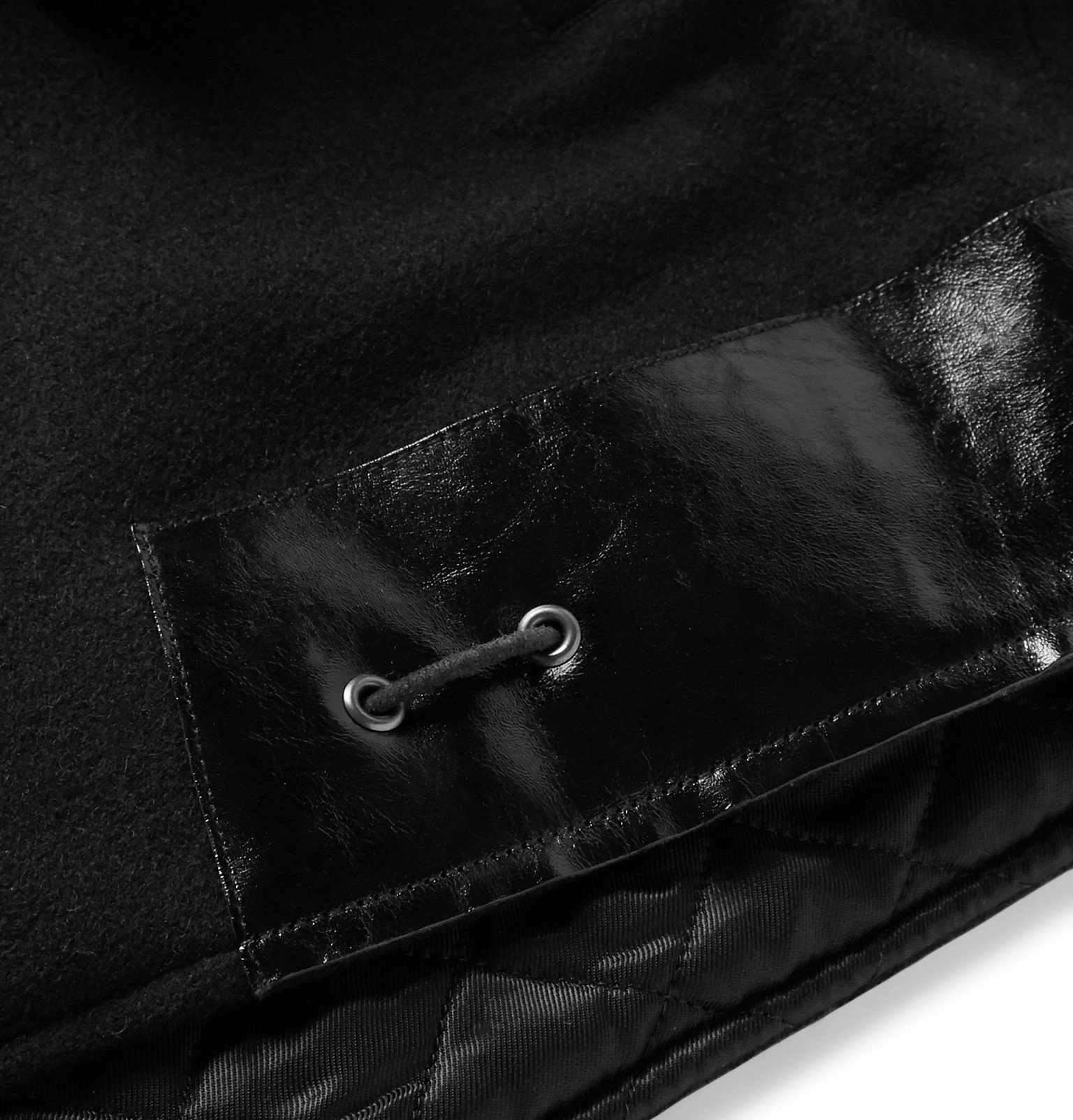 Our Legacy - Patent Leather-Trimmed Virgin Wool Jacket - Black Our Legacy