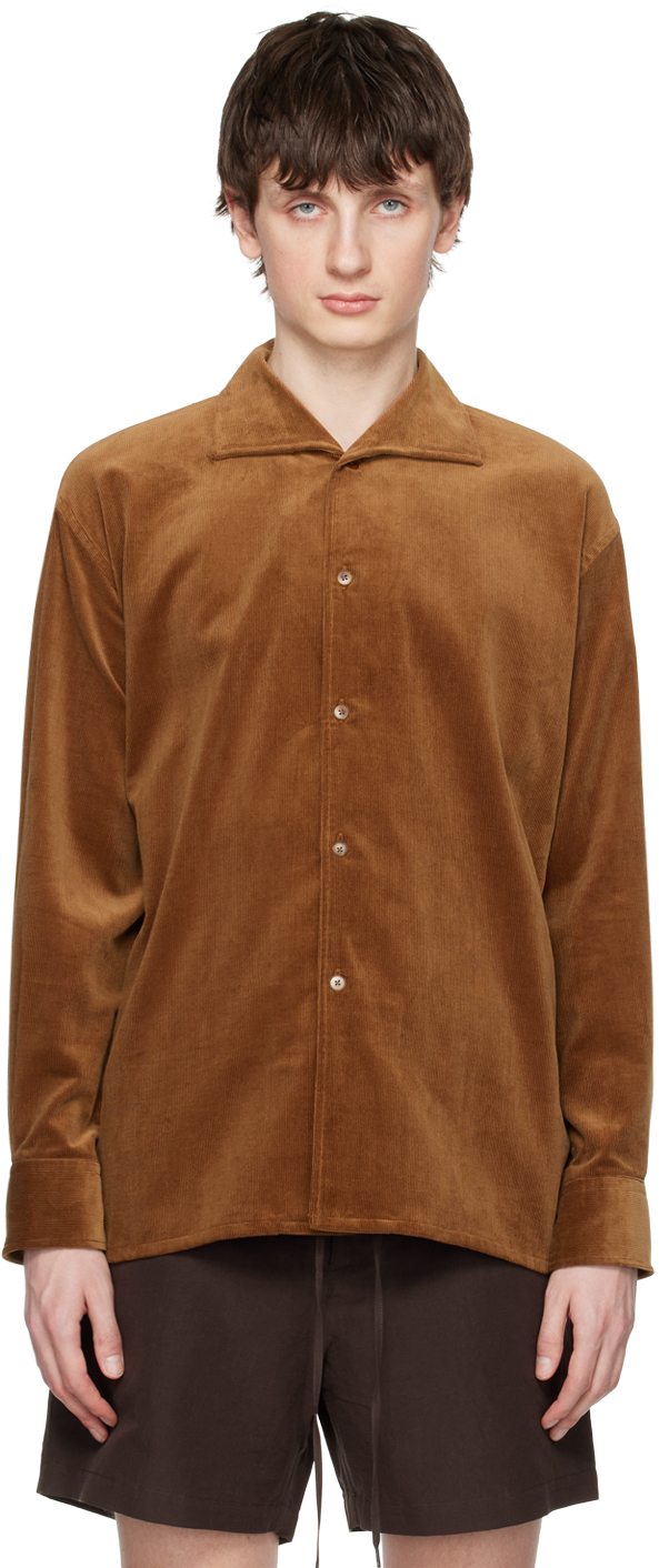 AURALEE Brown Finx Shirt Auralee