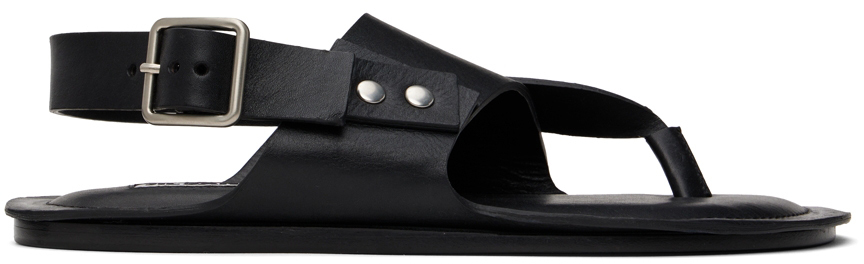 Jil Sander Black Leather Sandals Jil Sander