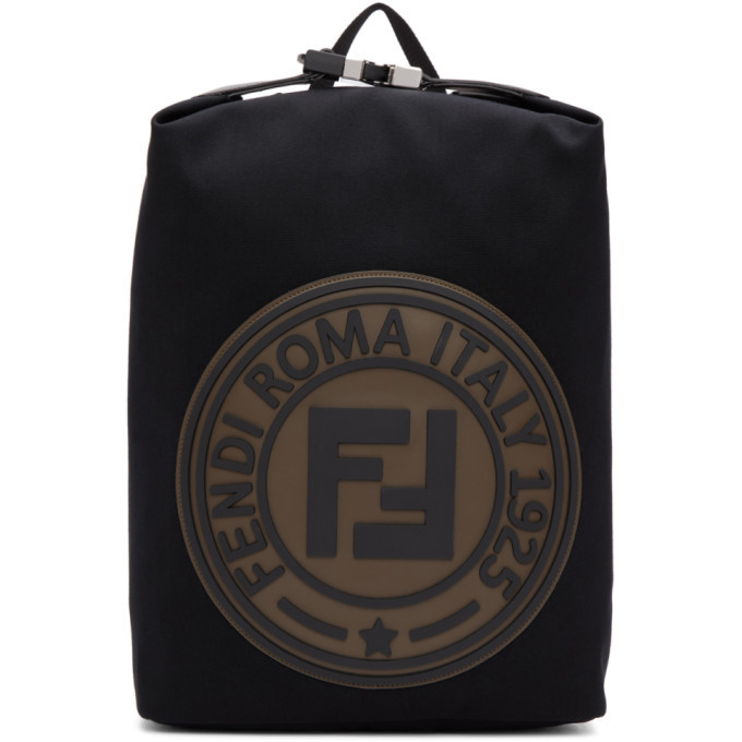 Fendi Black Roma Italy 1925 Backpack Fendi