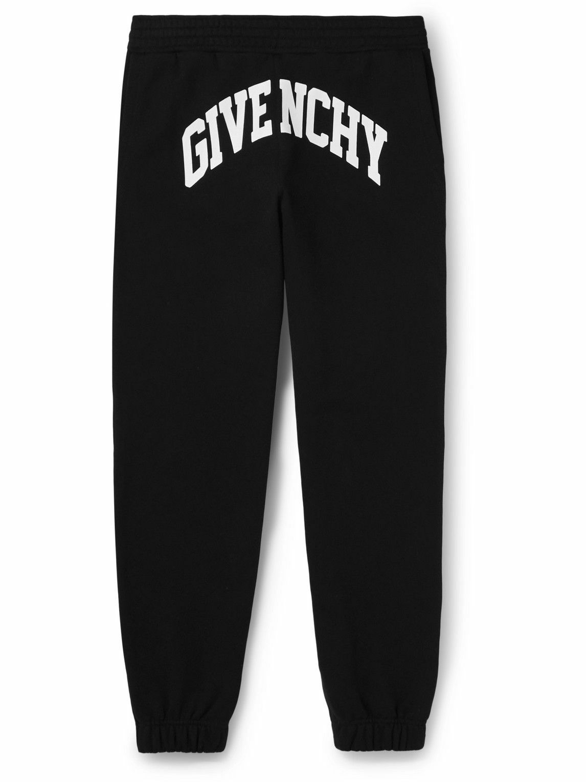 Givenchy - Slim-Fit Tapered Logo-Print Cotton-Jersey Sweatpants - Black ...