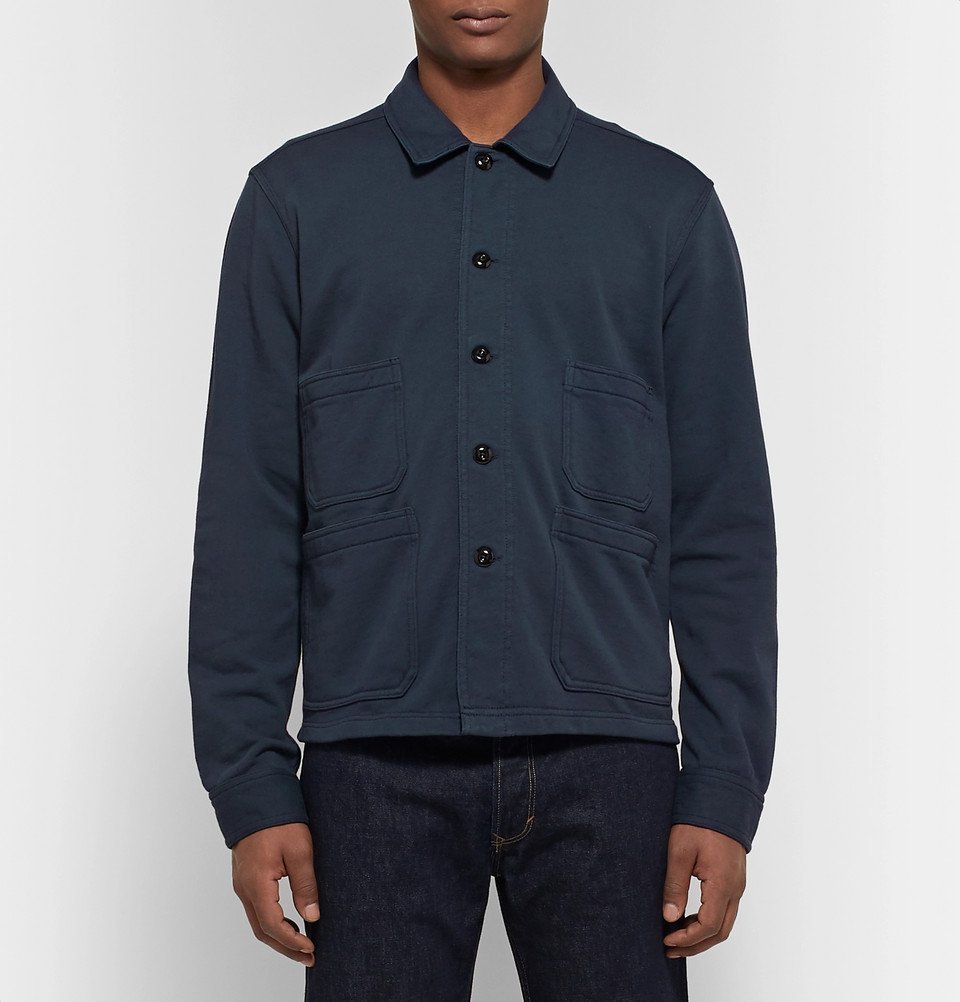 Alex Mill - Loopback Cotton-Jersey Chore Jacket - Navy Alex Mill