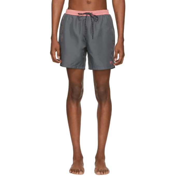 Boss Grey Starfish Swim Shorts BOSS
