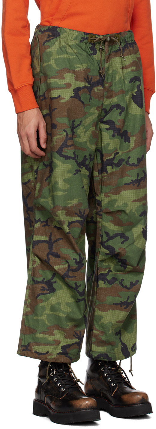 BEAMS PLUS Green Camouflage Trousers Beams Plus