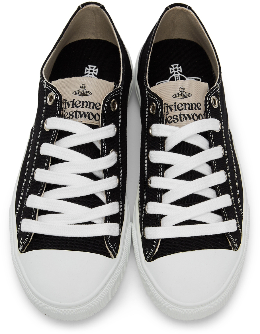 Vivienne Westwood Black & White Plimsoll Low Sneakers Vivienne Westwood