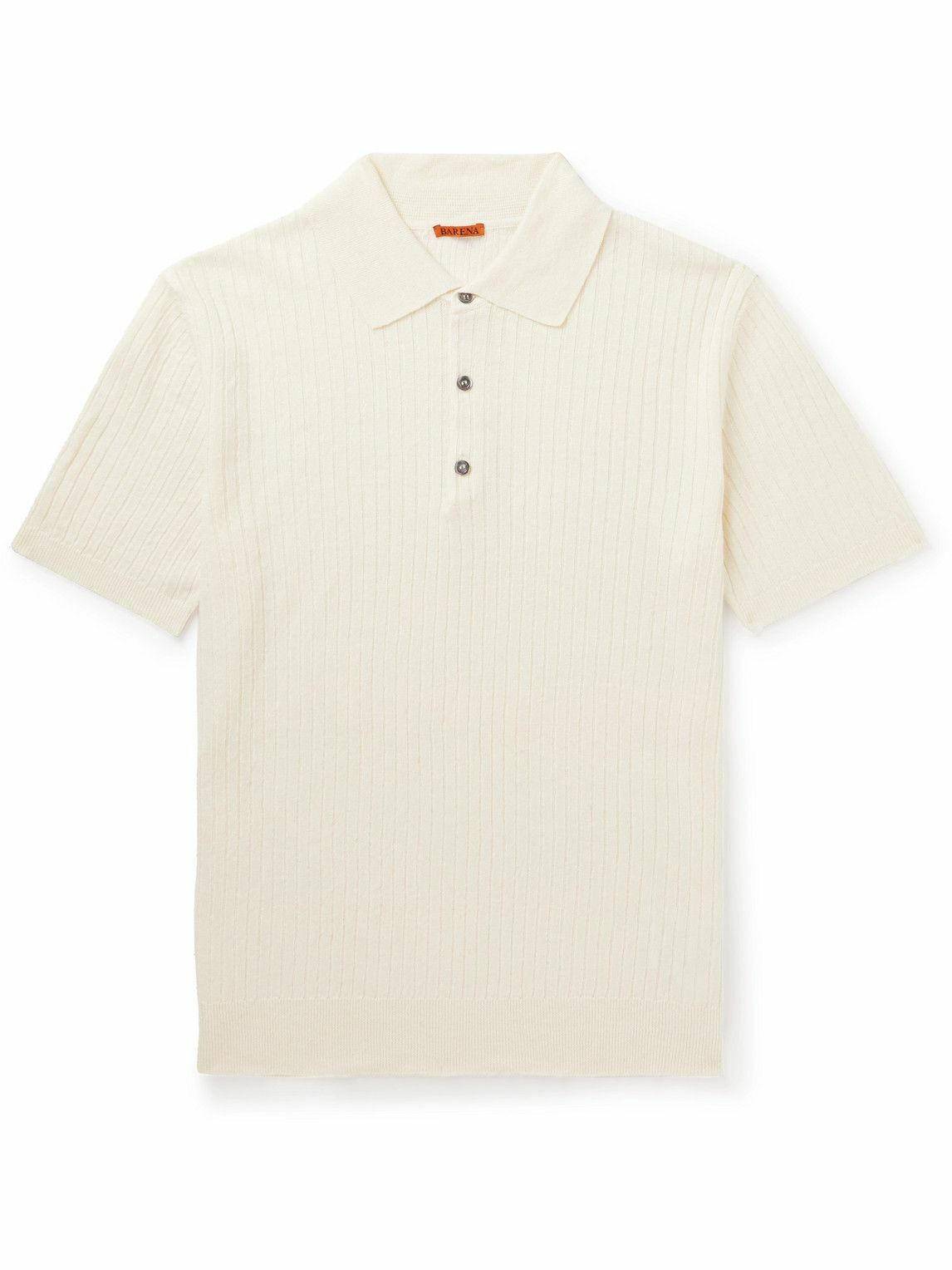 Barena - Marco Ribbed Linen and Cotton-Blend Jersey Polo Shirt ...