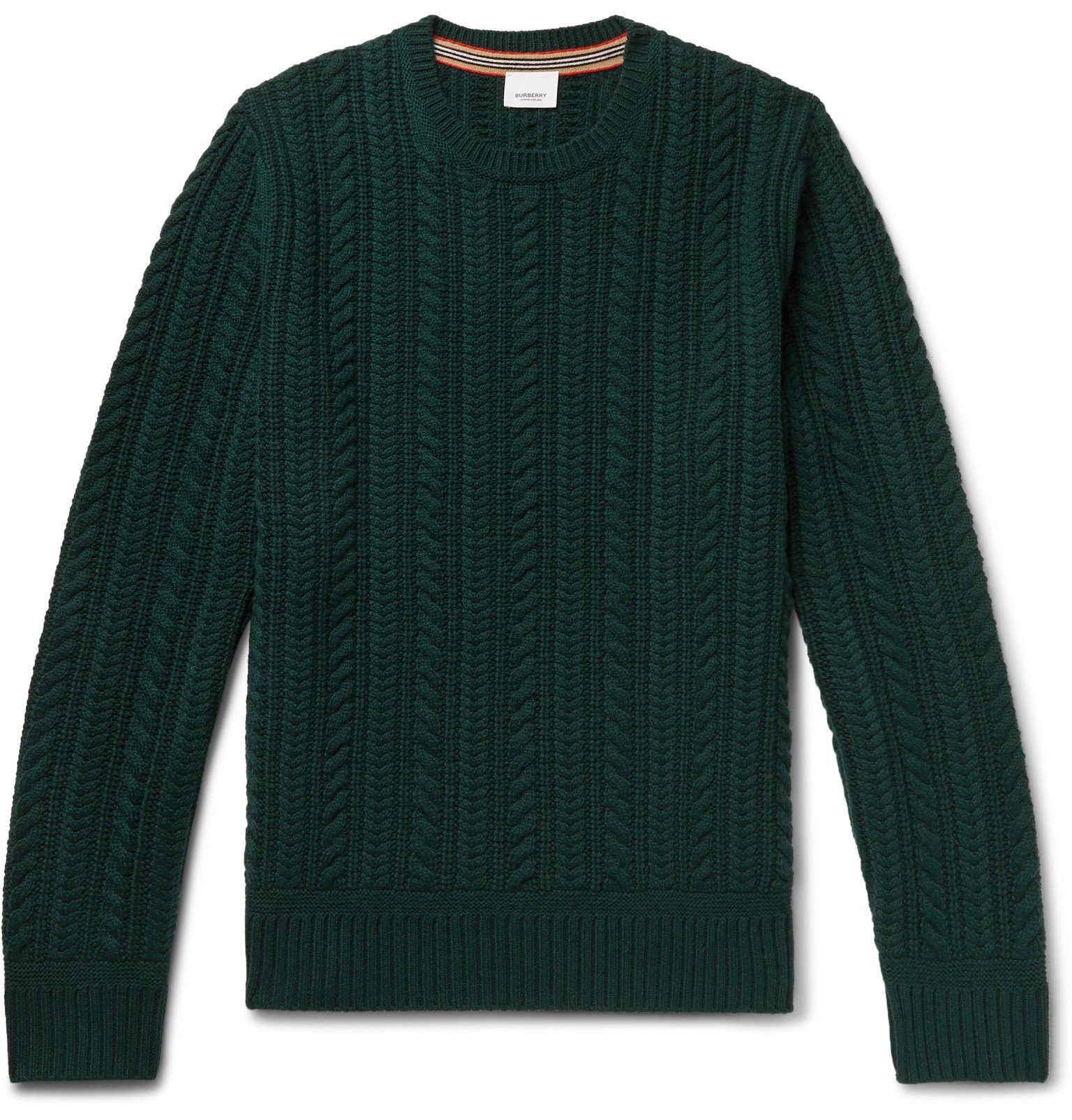 Burberry - Cable-Knit Sweater - Green Burberry