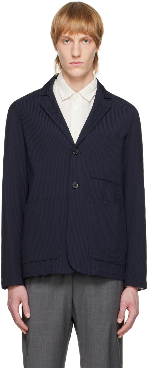 Barena Navy Overshirt Blazer Barena