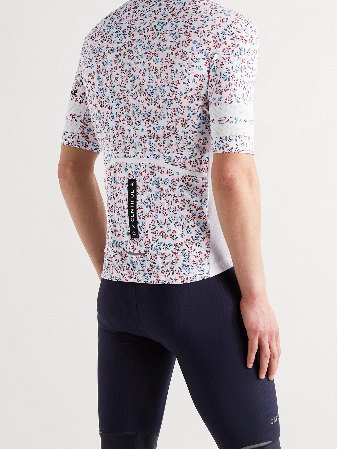 CAFE DU CYCLISTE - Floriane Floral-Print Mesh-Trimmed Cycling Jersey ...