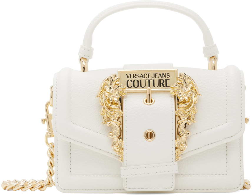 Versace Jeans Couture White Lock Crossbody Bag Versace