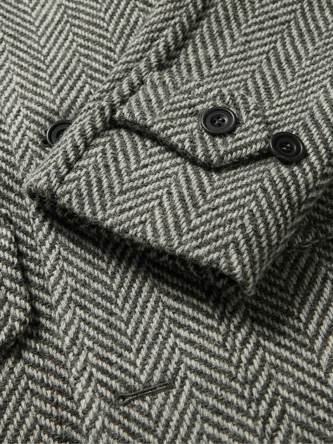 Kingsman - Slim-Fit Herringbone Wool Coat - Gray Kingsman