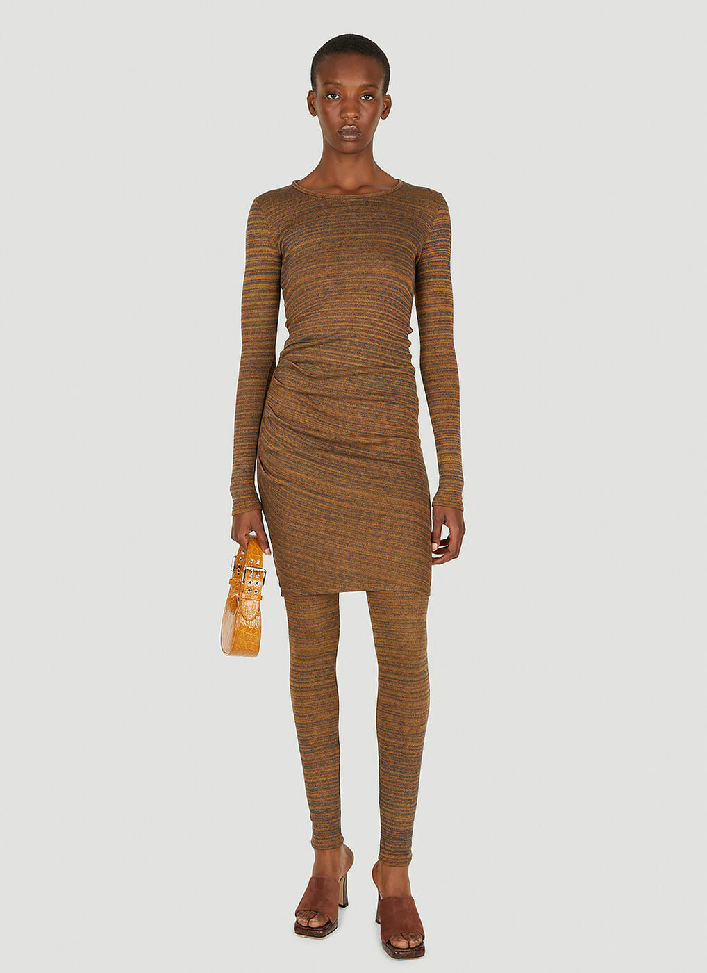 Jyoti Mini Dress in Brown