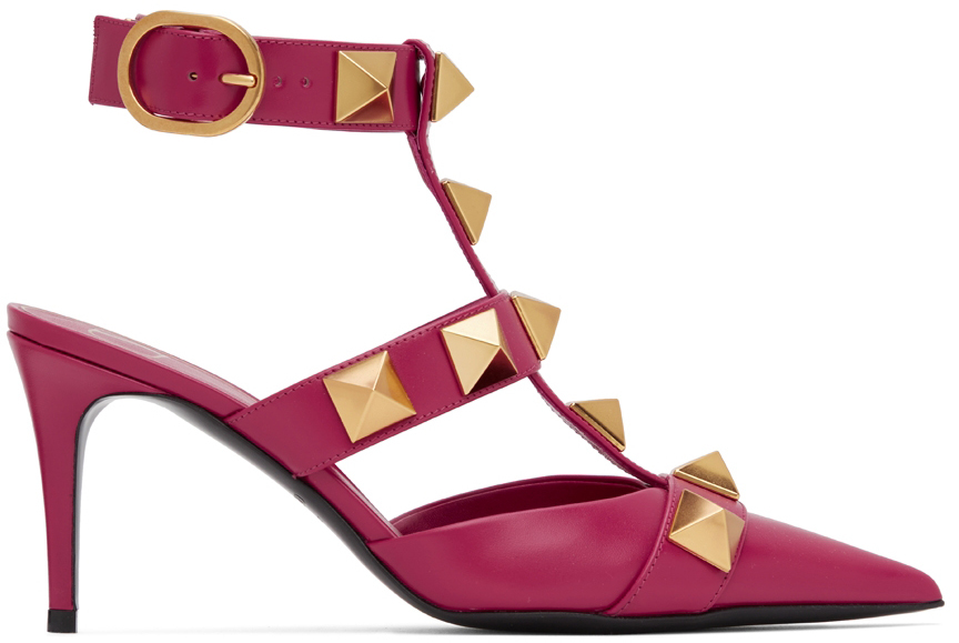 Valentino Garavani Pink Roman Stud Heels Valentino Garavani