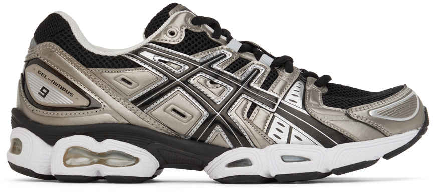 Asics Black & Silver Gel-Nimbus 9 Sneakers ASICS