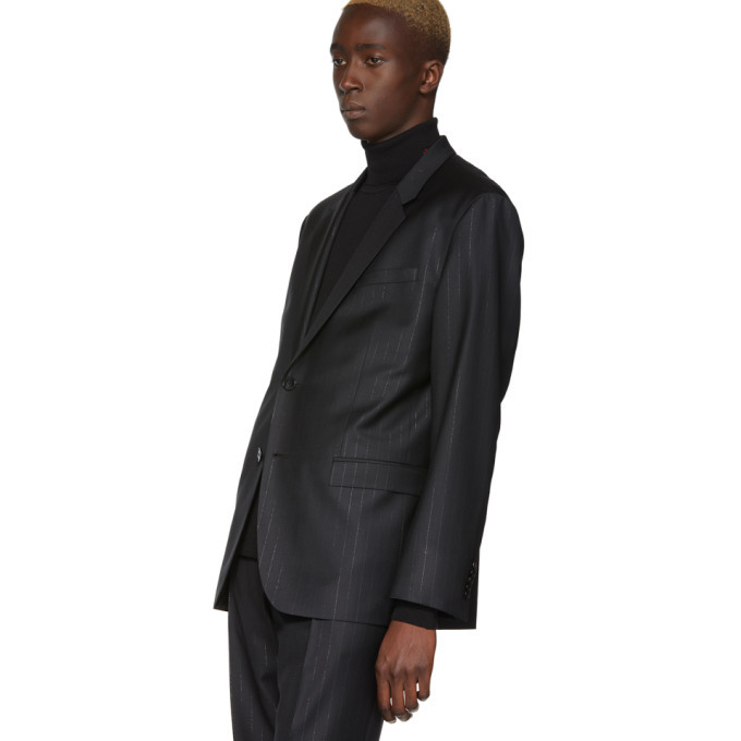 Hugo Black Pinstripe Fargo91 Suit Hugo Boss