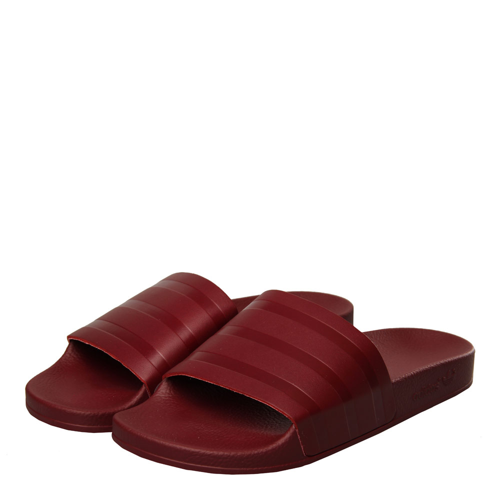 Adilette Slide - Burgundy Leather adidas
