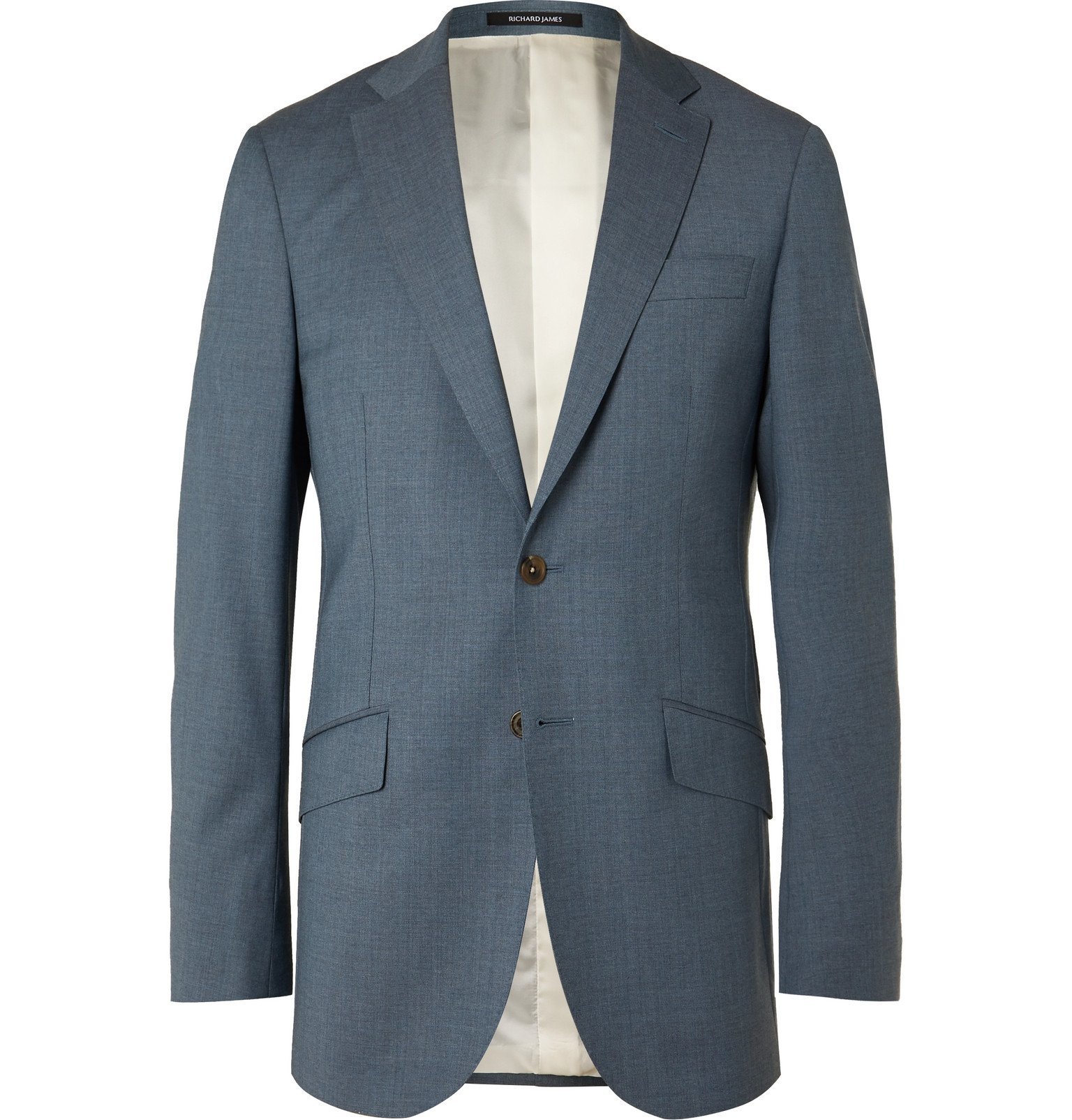 Richard James - Light-Blue Slim-Fit Wool-Flannel Suit Jacket - Blue ...