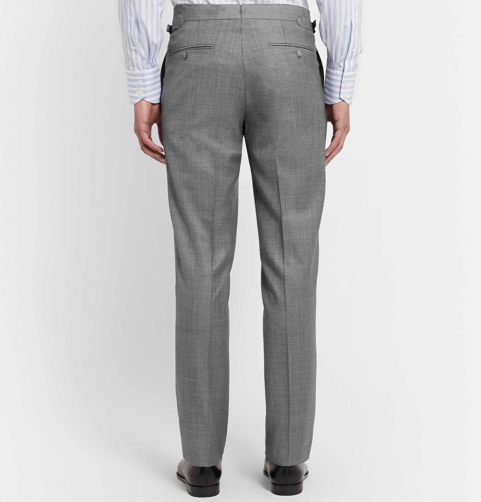 TOM FORD - Grey O'Connor Slim-Fit Super 110s Wool-Sharkskin Suit Trousers -  Gray TOM FORD