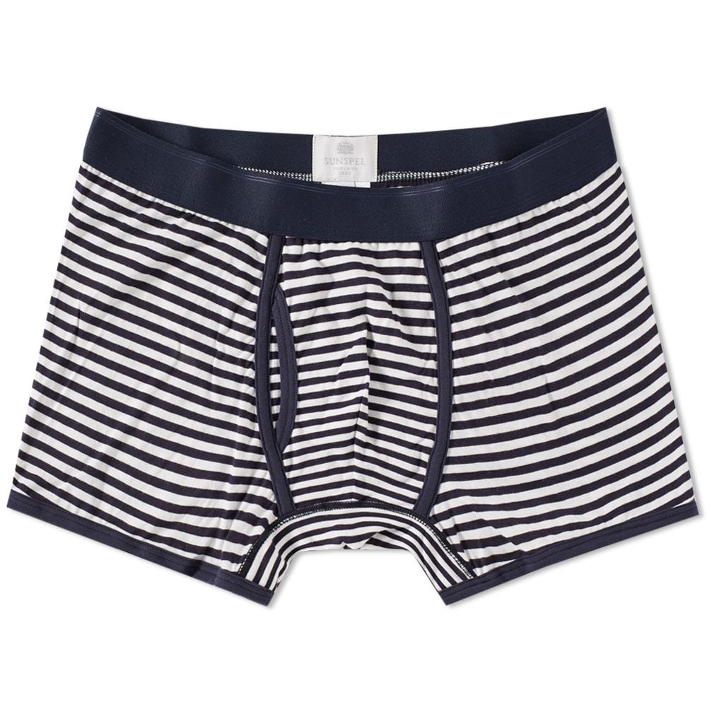 Sunspel Q82 Low Waist Trunk Blue Sunspel