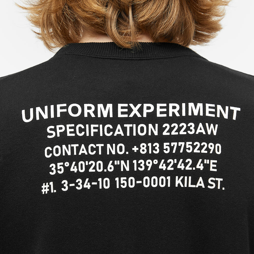 Uniform Experiment Men's Location Logo Crew Neck Sweat in Black