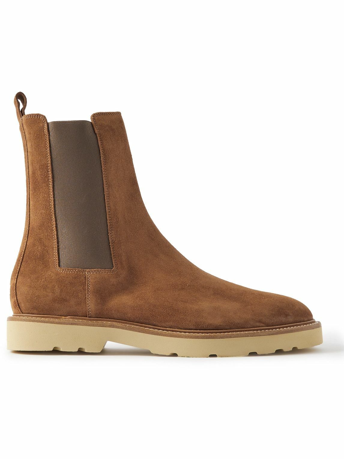 Paul Smith - Elton Stripe-Detailed Mesh-Trimmed Suede Chelsea Boots ...