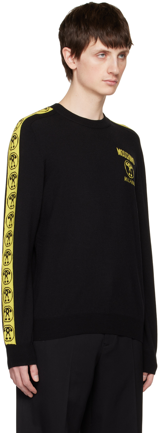 Moschino Black Double Question Mark Sweater Moschino