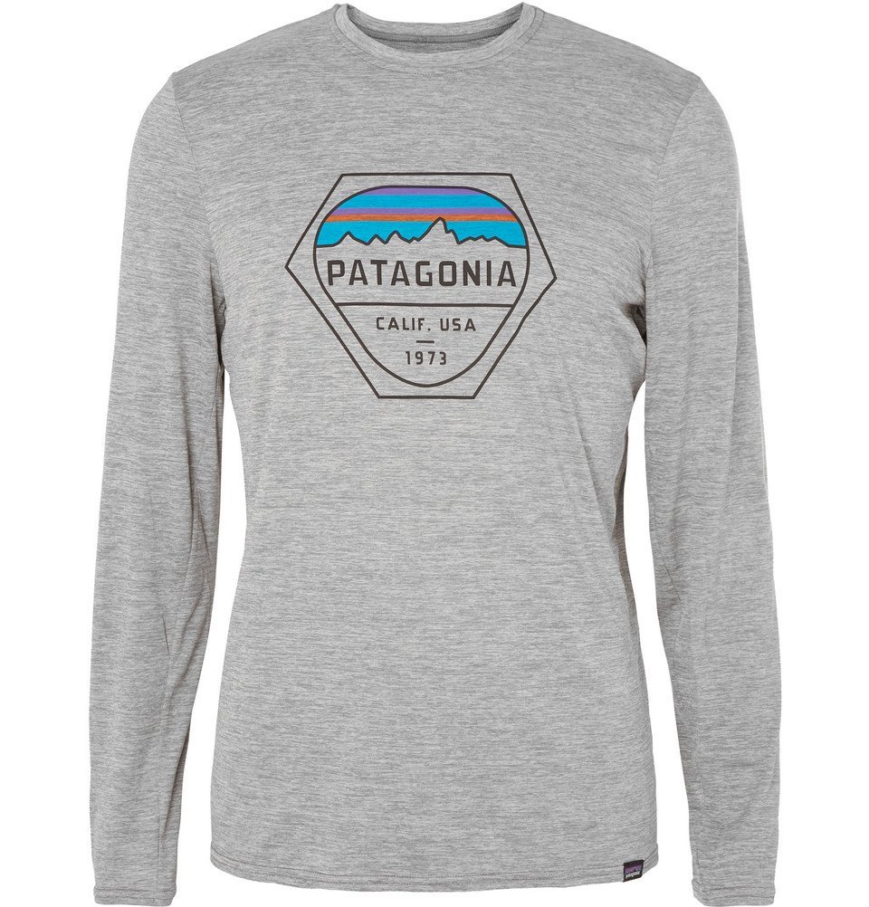 gray patagonia shirt