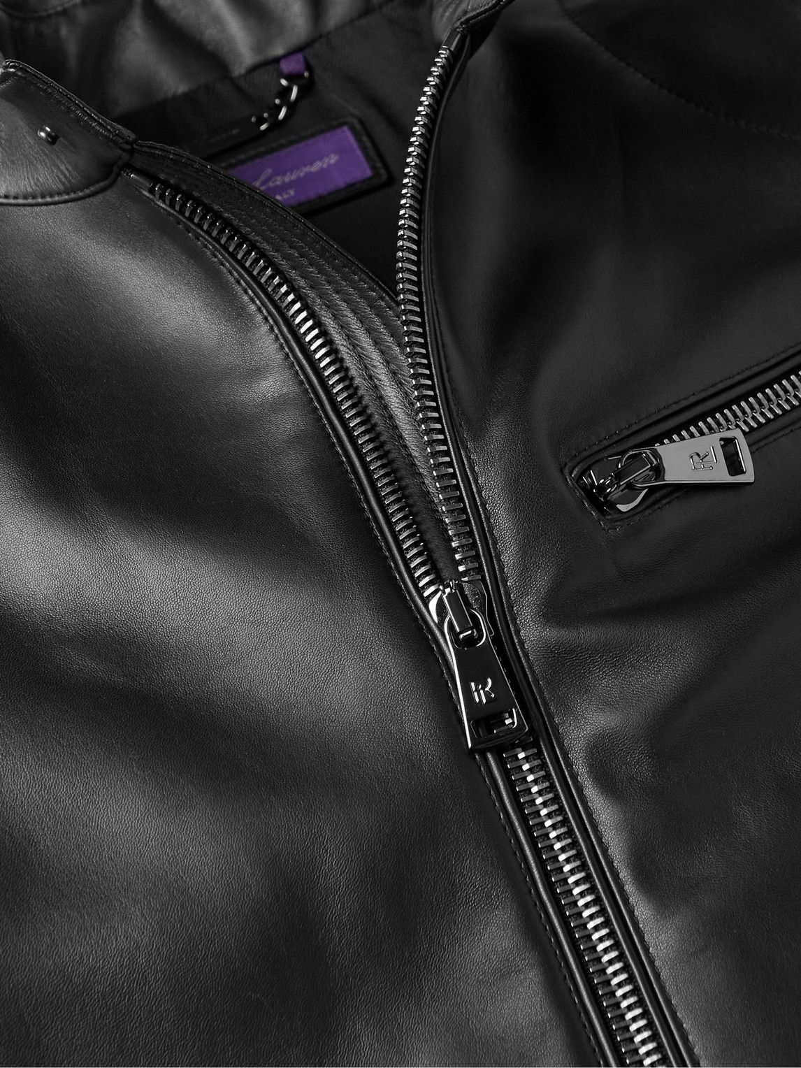 Ralph Lauren Purple label - Randall Leather Biker Jacket - Black Ralph  Lauren Purple Label