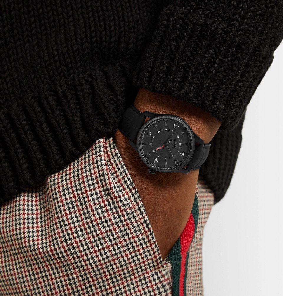 G-Timeless 40mm PVD and Alligator Watch 