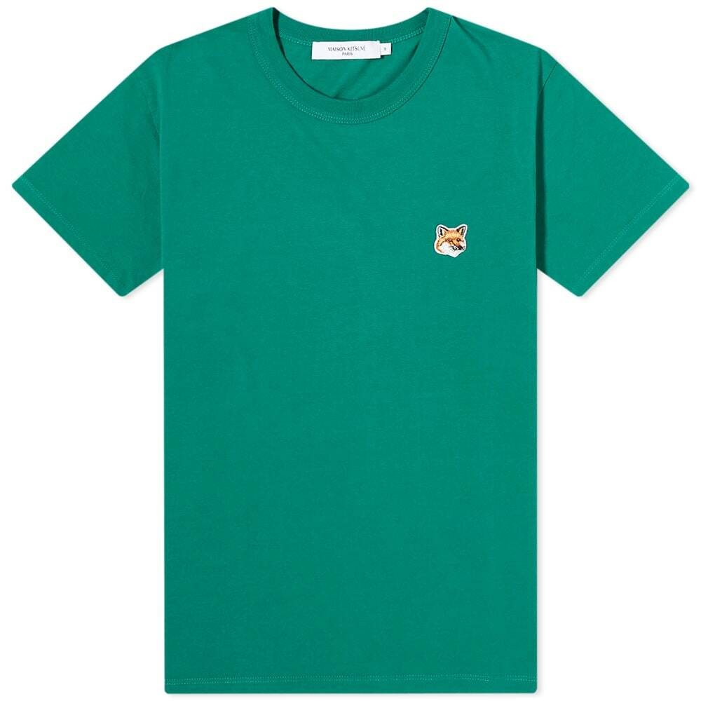 Maison Kitsuné Women's Fox Head Patch Classic T-Shirt in Green Maison ...