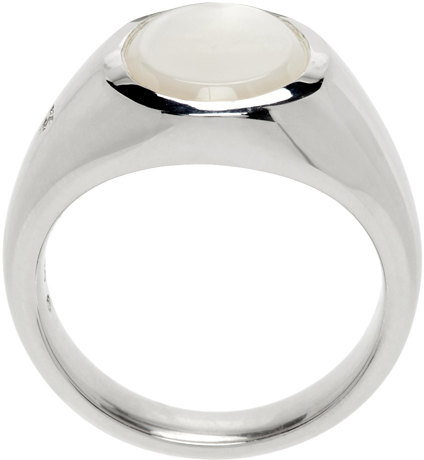 Tom Wood White Mother-Of-Pearl Lizzie Ring Tom Wood