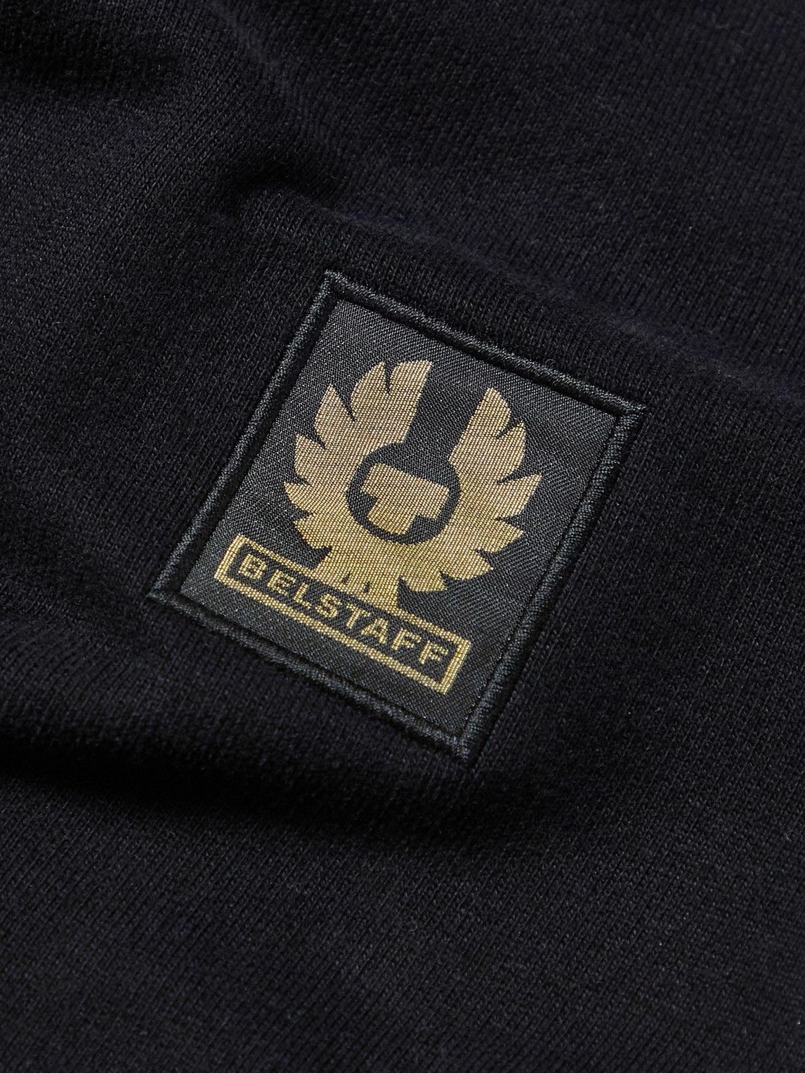 Belstaff - Logo-Appliquéd Cotton-Jersey Hoodie - Black Belstaff