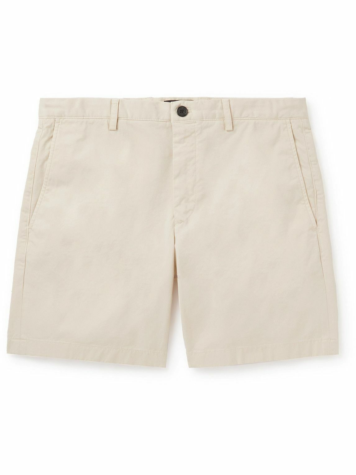 Theory - Zaine Straight-Leg Stretch-Cotton Chino Shorts - Neutrals Theory