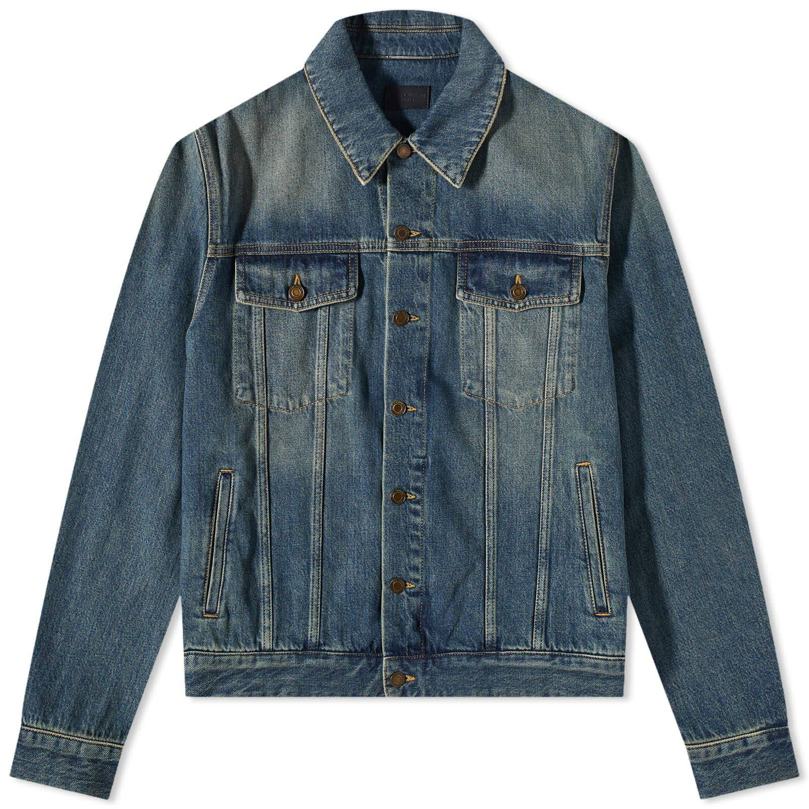 Saint Laurent Men's Denim Jacket in Deep Vintage Blue Saint Laurent