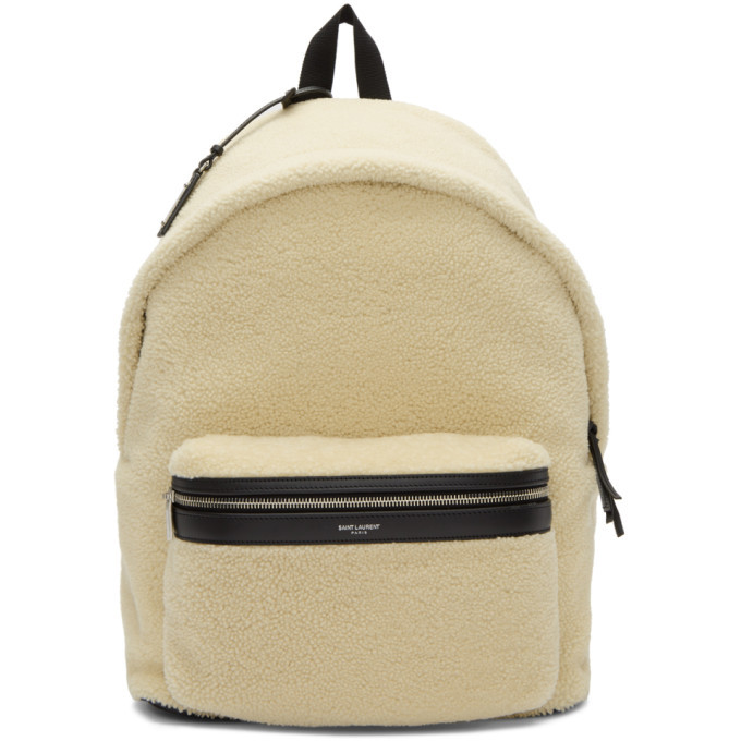 off white shearling bag
