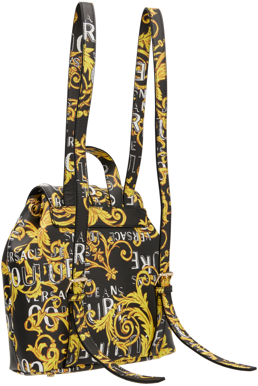 Versace Jeans Couture Black & Gold Couture I Backpack Versace