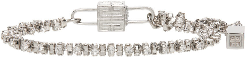 Givenchy Silver Crystal 4G Bracelet Givenchy