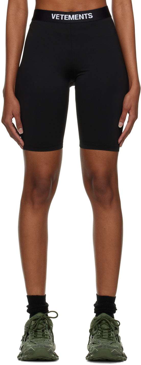 VETEMENTS Black Cycling Shorts Vetements